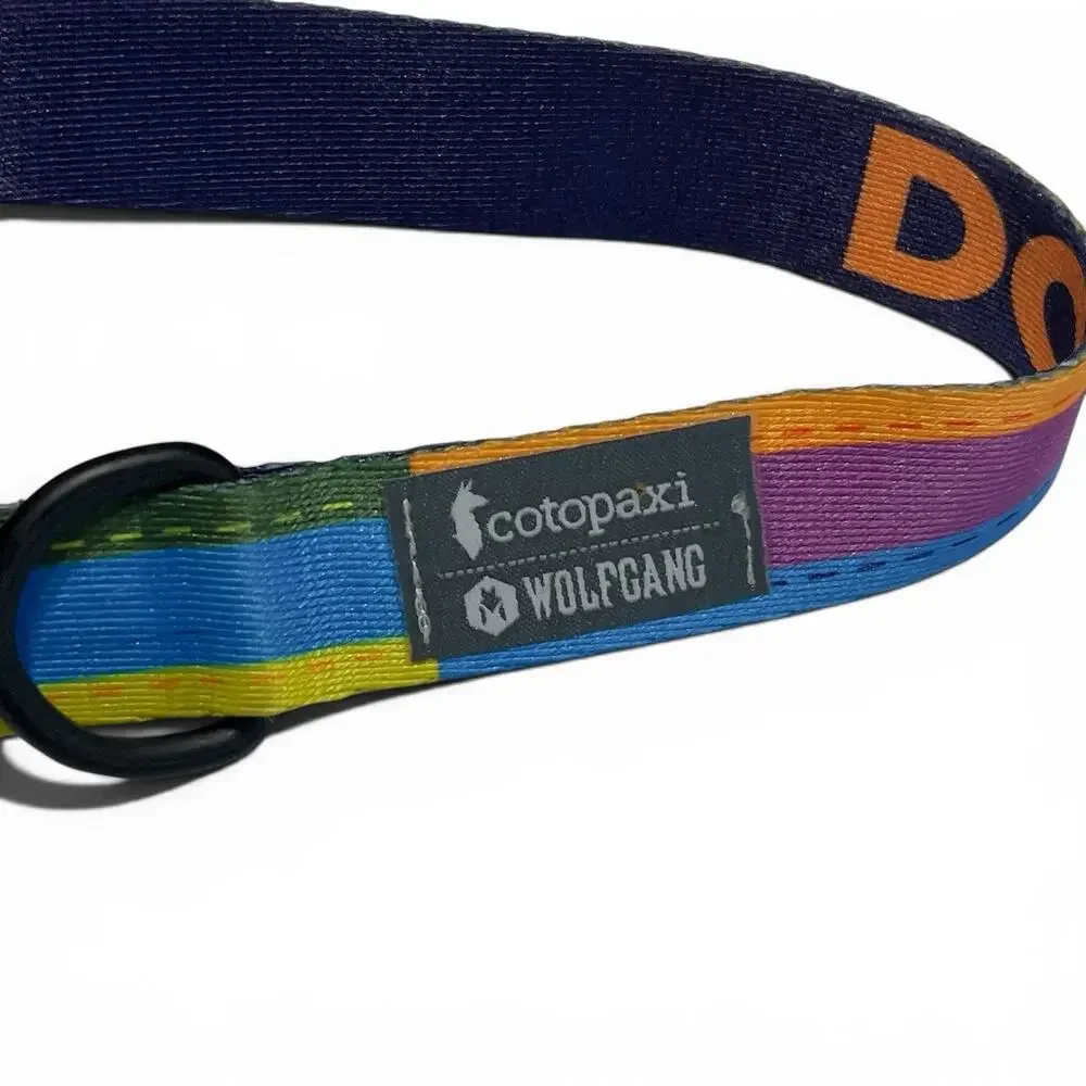 Wolfgang Man & Beast x Cotopaxi Dog Collar - Multi-Color Geometric Pattern L/XL